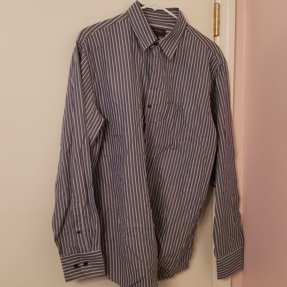 Dress Shirt Light blue/Dark blue Stripes